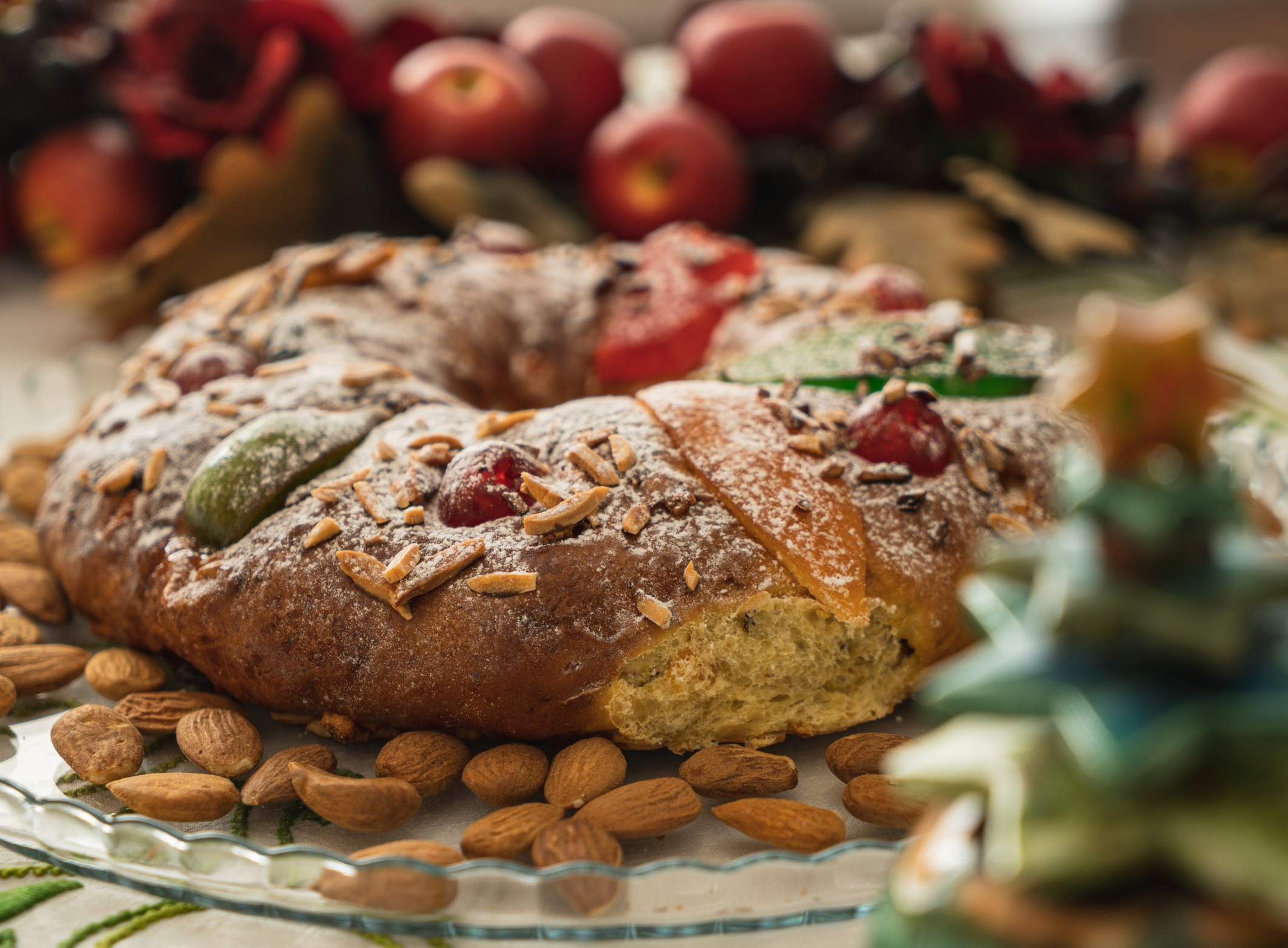 Bolo Rei is a traditional portuguese Christmas cake made with